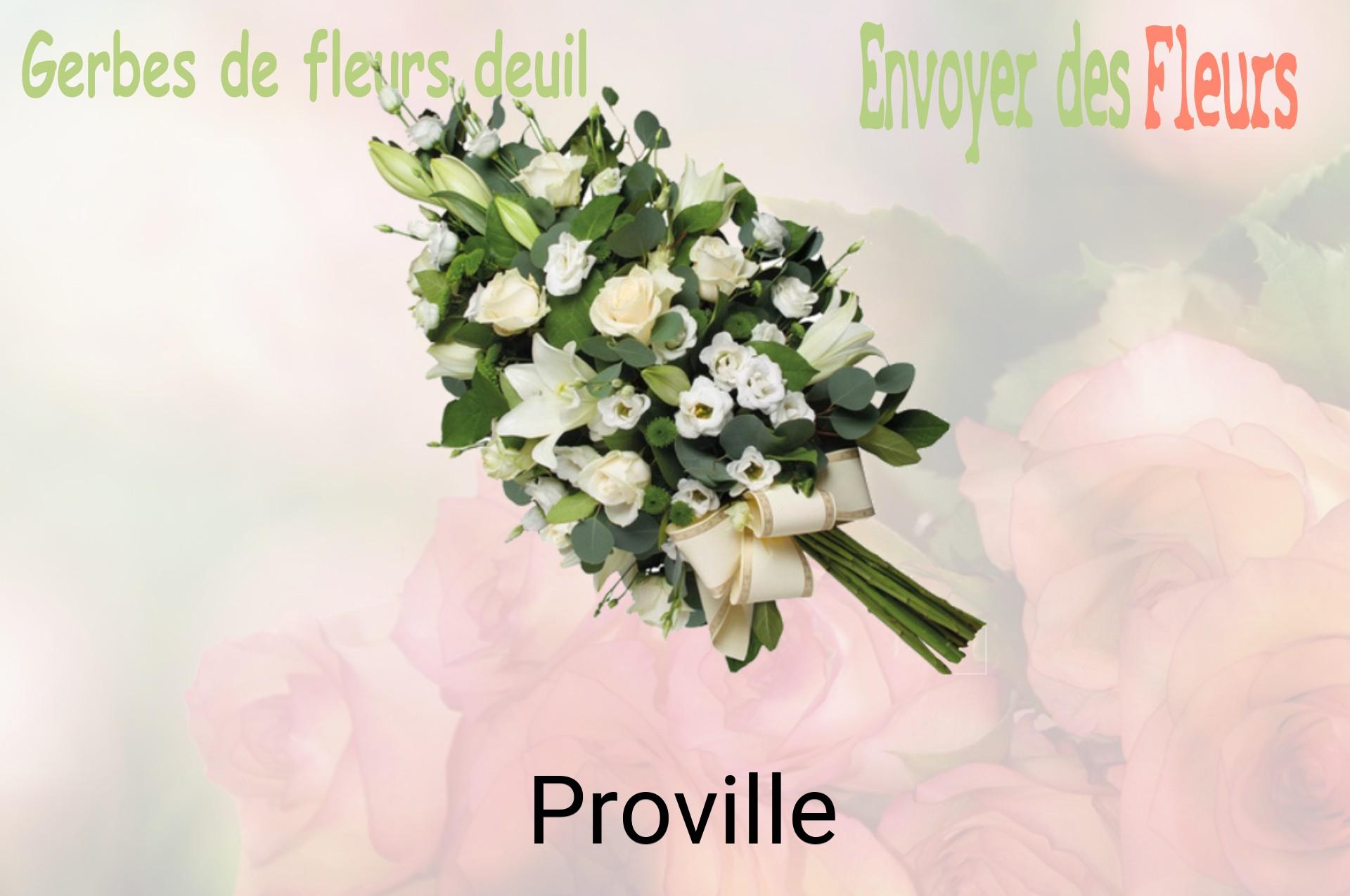 Gerbe de fleurs de deuil livrée à Proville